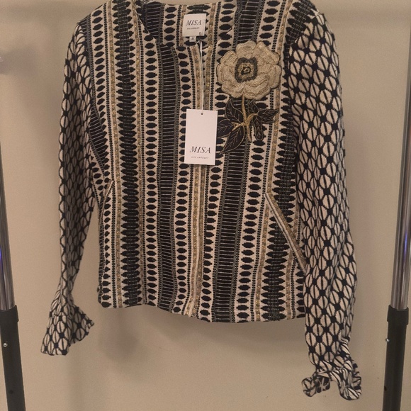 NEW Misa Los Angeles Noemi Embroidered Jacket - Women's Large - Picture 1 of 7